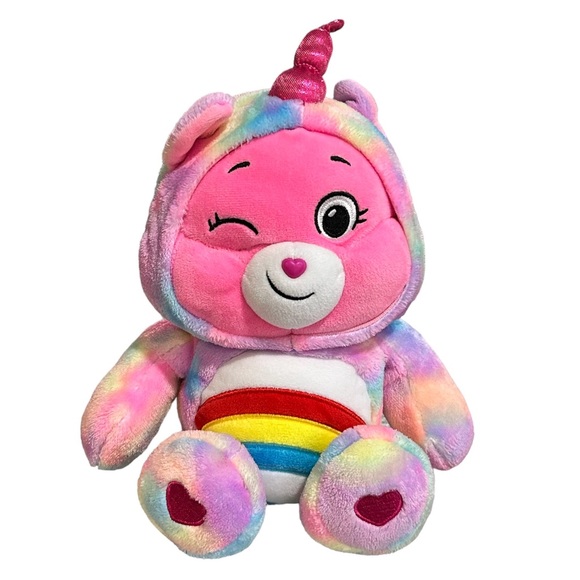 Care Bears Unicorn Cheer Bear In Hoodie Plush Stuffed Animal - Picture 1 of 6